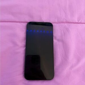 Apple Black Smartphone with Blue Highlights